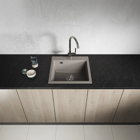 Alena - chiuvetă de granit cu 1 cuvă, Bej - fotografie 2