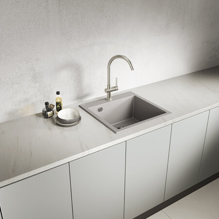 Alena - granite sink – 1 bowl, Grey - photo 1