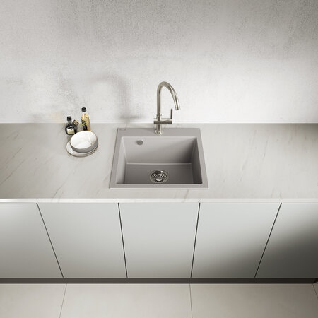 Alena - granite sink – 1 bowl, Grey - photo 2