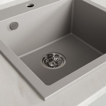 Alena - granite sink – 1 bowl, Grey - photo 2