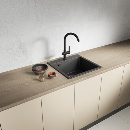 Alena - zlewozmywak 1-komorowy, Czarne - zdjęcie 2