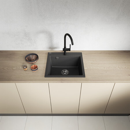 Alena - zlewozmywak 1-komorowy, Czarne - zdjęcie 4