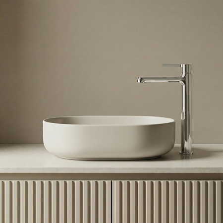 Alita - baterie de lavoar verticală pentru blat, Crom - fotografie 1