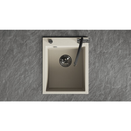 Chichi - chiuvetă cu 1 cuvă fără uscător, Bej - fotografie 3