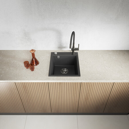 Chichi – granite sink – 1 bowl, Black - photo 2