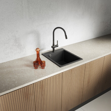 Chichi - zlewozmywak 1-komorowy, Czarne - zdjęcie 1