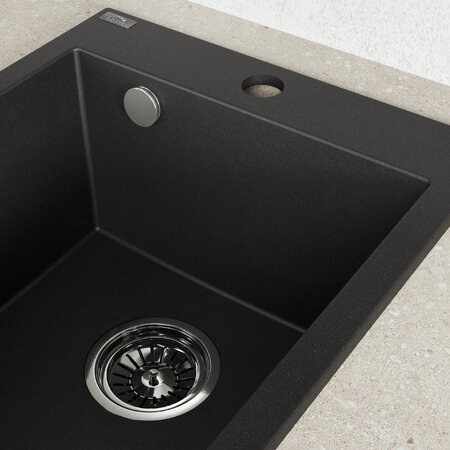 Chichi - zlewozmywak 1-komorowy, Czarne - zdjęcie 4