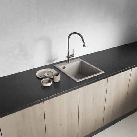 Chichi – granite sink – 1 bowl, Beige - photo 1