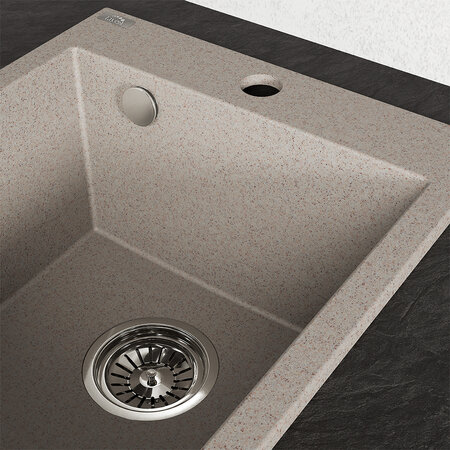 Chichi – granite sink – 1 bowl, Beige - photo 1