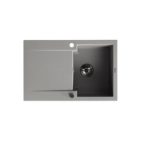 Chichi - granite sink - 1 bowl with a drainer, Grey - photo 3
