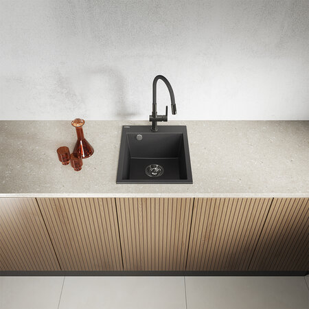 Chichi – granite sink – 1 bowl, Black - photo 1