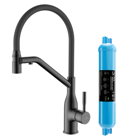 Colina 2.0 - kitchen mixer with U-shaped spout and mineralizing filter, graphite, Graphite - photo 1