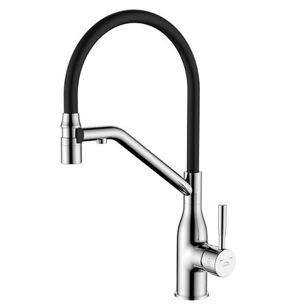 Colina Eco - кухонный смеситель с U-образным изливом и минерализующим фильтром, хром/черный, Хром/чёрный - фото 1