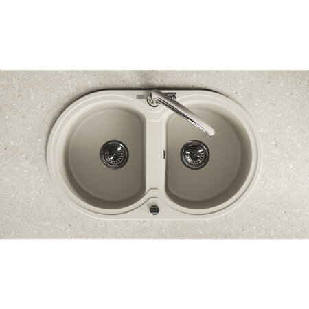 Dafne - zlewozmywak 2-komorowy, Beż - zdjęcie 3