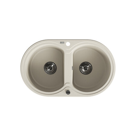 Dafne - zlewozmywak 2-komorowy, Beż - zdjęcie 1
