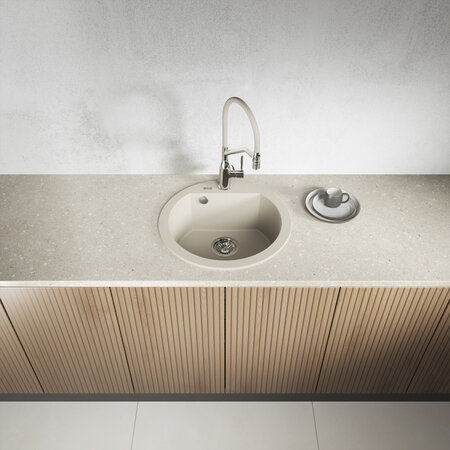 Dafne - zlewozmywak 1-komorowy, Beż - zdjęcie 2