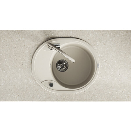 Dafne - zlewozmywak 1-komorowy z półociekaczem, Beż - zdjęcie 3