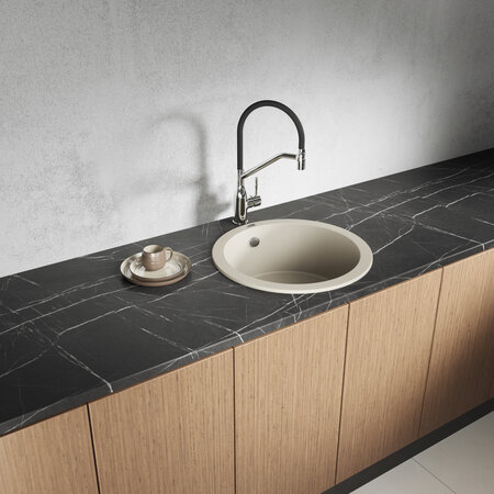 Dafne - chiuvetă cu 1 cuvă, Bej - fotografie 1