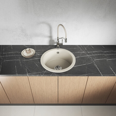 Dafne - chiuvetă cu 1 cuvă, Bej - fotografie 2