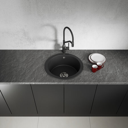 Dafne – zlewozmywak 1-komorowy, Czarne - zdjęcie 2