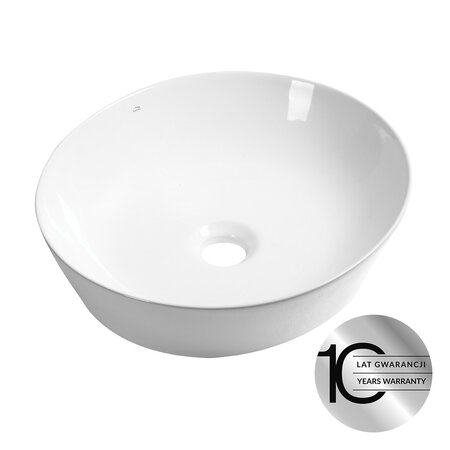 Desna - ceramic countertop washbasin, White - photo 1