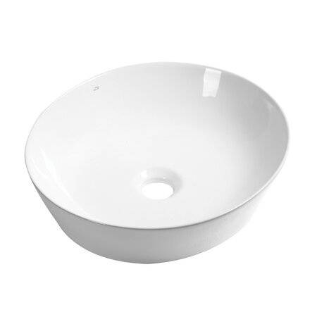 Desna - ceramic countertop washbasin, White - photo 1
