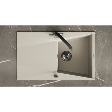 Grenada - zlewozmywak 1-komorowy z ociekaczem, Beż - zdjęcie 3
