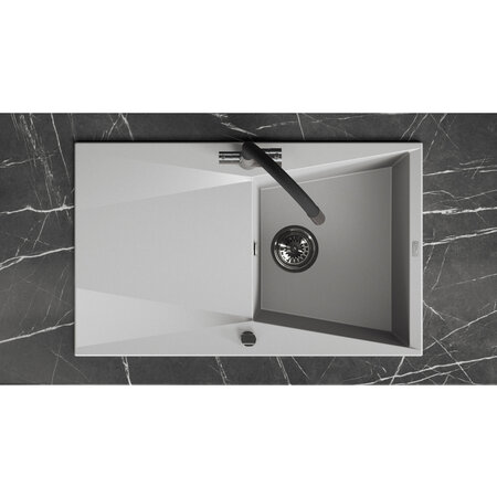 Grenada - zlewozmywak 1-komorowy z ociekaczem, Szare - zdjęcie 3