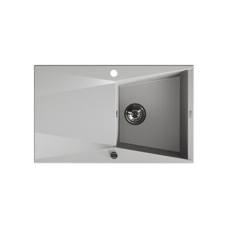 Grenada - zlewozmywak 1-komorowy z ociekaczem, Szare - zdjęcie 1