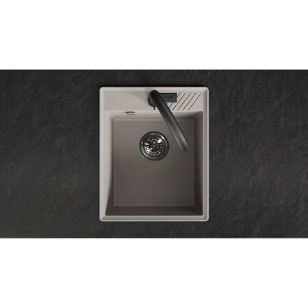 Hub - бежевая кухонная мойка, 1 раковина, бежевый - фото 3