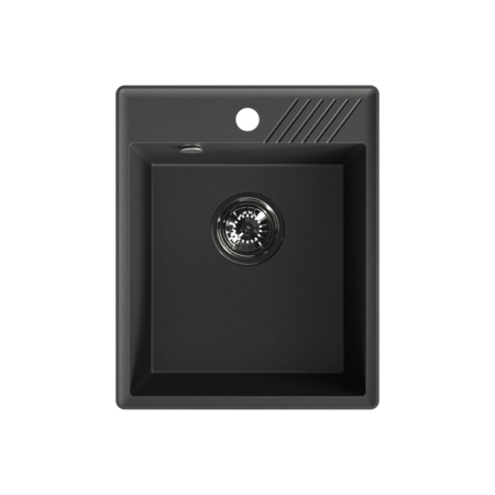 Hub - zlewozmywak czarny 1-komorowy, Czarne - zdjęcie 1