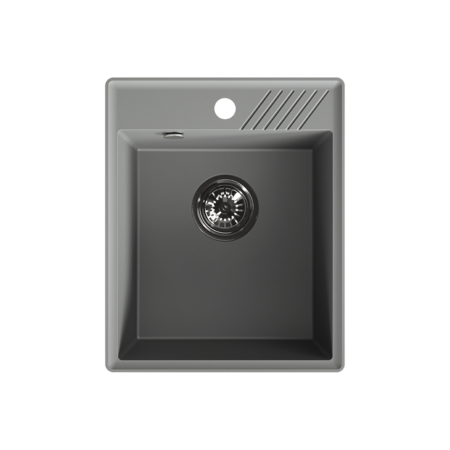 Hub - гранитная кухонная мойка Volcano Grey 1 раковина,  - фото 1
