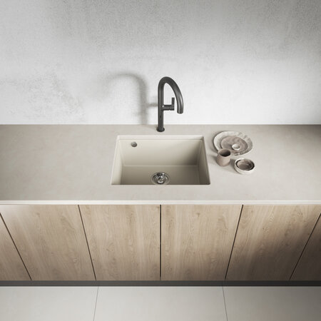 Ibiza - chiuvetă cu 1 cuvă fără uscător, Bej - fotografie 2