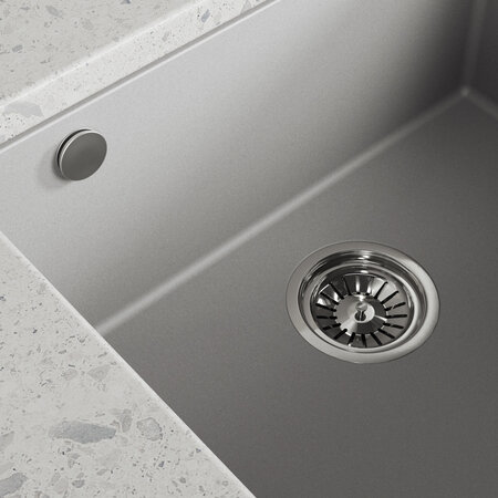 Ibiza - Granitspüle 1 Becken, Grau - Foto 4