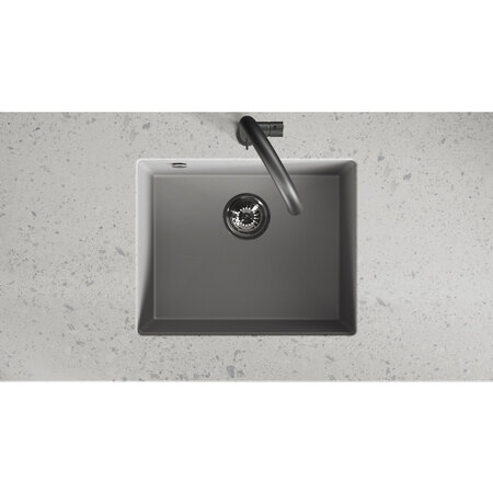 Ibiza - Granitspüle 1 Becken, Grau - Foto 3