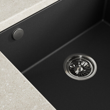 Ibiza – granite sink – 1 bowl, Black - photo 4