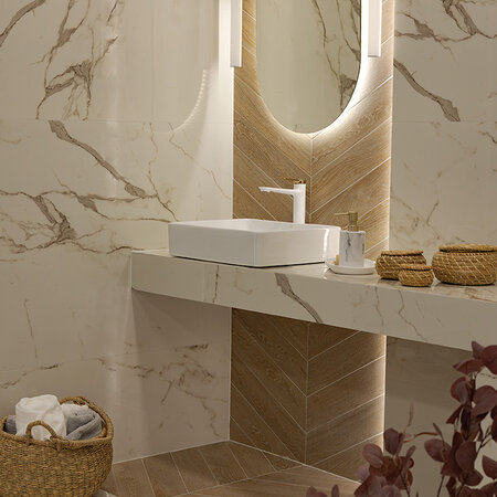 Kvadrato - umywalka nablatowa ceramiczna, Białe - zdjęcie 3