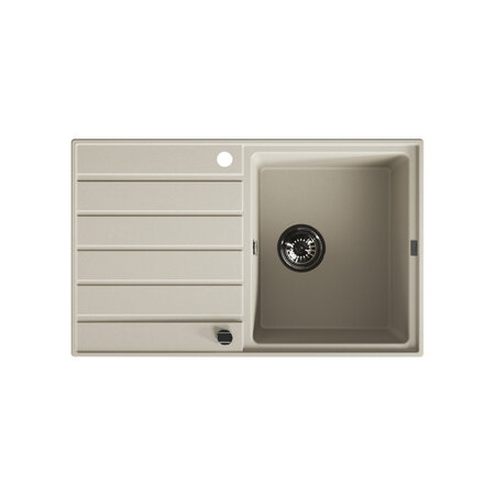 Margarita - chiuvetă cu 1 cuvă cu uscător, Bej - fotografie 1