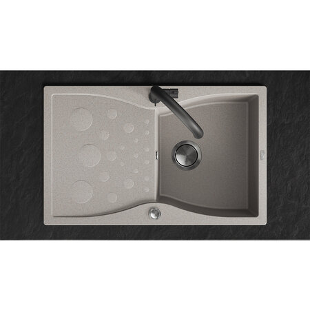 Molokin - Granitspüle 1 Becken mit Abtropffläche, Beige - Foto 3