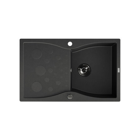 Molokin - zlewozmywak 1-komorowy z ociekaczem, Czarne - zdjęcie 1