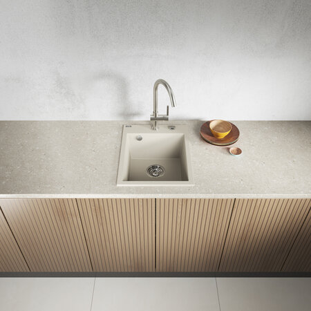 Monchichi - zlewozmywak 1-komorowy, Beż - zdjęcie 2