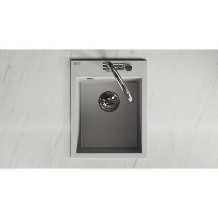Monchichi - zlewozmywak 1-komorowy, Szare - zdjęcie 3