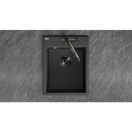 Monchichi - zlewozmywak 1-komorowy, Czarne - zdjęcie 3