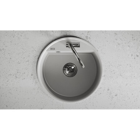 Muna - chiuvetă cu 1 cuvă fără uscător, Gri - fotografie 3