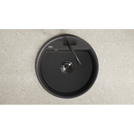 Muna - Granitspüle 1 Becken, Schwarz - Foto 3