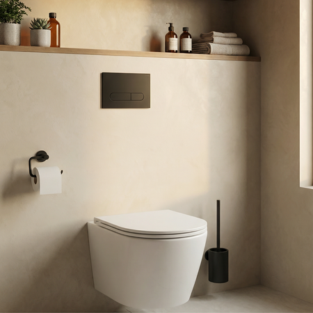Nida CycleOn - white rimless wall-hung toilet bowl with seat, White - photo 1