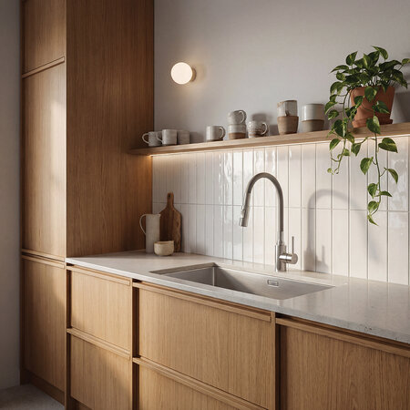 Nila - baterie de bucătărie cu pipă flexibilă cu 2 funcții, oțel periat/gri, Oțel periat/gri - fotografie 2