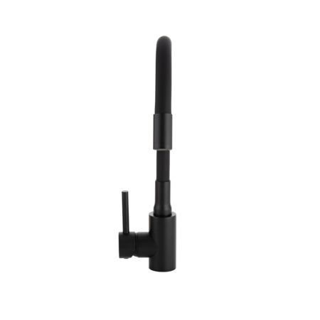 Nila - bateria zlewozmywakowa stojąca z elastyczną wylewką, czarna, Czarne - zdjęcie 3