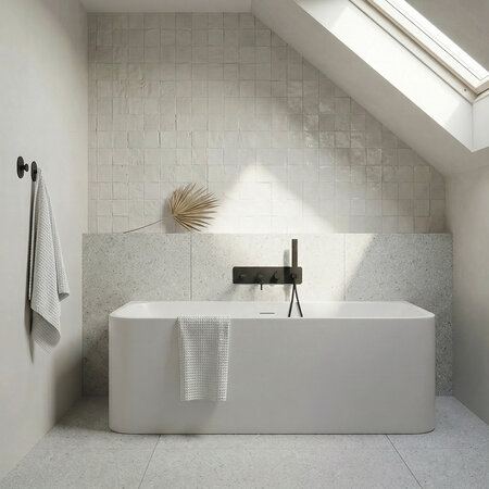 Pola - Unterputz-Wannenarmatur mit Brauseset, Schwarz - Foto 2