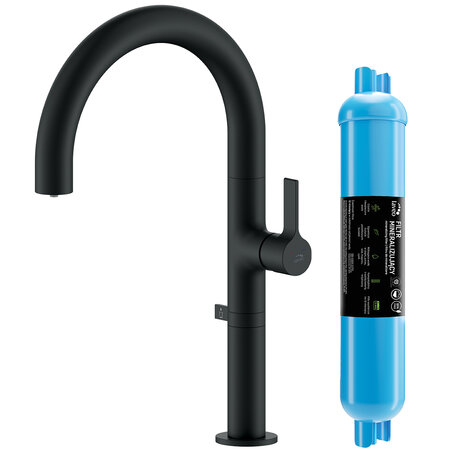 Pureco - baterie pentru chiuvetă + filtru de mineralizare, Negru - fotografie 1